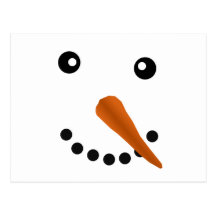 SCHNEEMANN-GESICHT POSTKARTE