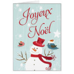 Schneemann Joyeux Noël Weihnachtskarten