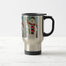 Schneemann-Reise-Becher Tasse