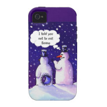 Schneemänner essen nicht Bohnen iPhone 4 Case