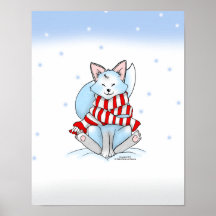 Schneien das Winterfox-Plakat