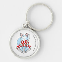 Schneien der WinterFox Keychain Schlüsselband