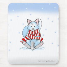 Schneien die Winterfox-Mausunterlage Mauspads