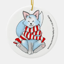 Schneien die Winterfox-Weihnachtsverzierung Ornament