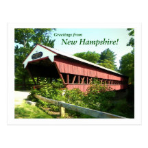 Schnelle Fluss-Brücke - New Hampshire Postkarten