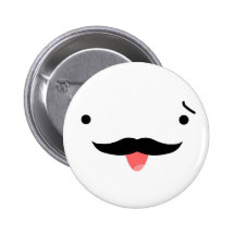Schnurrbart Anstecknadelbutton