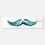 Schnurrbart-cyan-blaues Schwarzes die MUSEUM Zazzl Auto Sticker