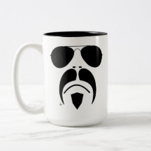 Schnurrbart-Flieger-Art-Sonnenbrille-Becher Kaffee Tassen