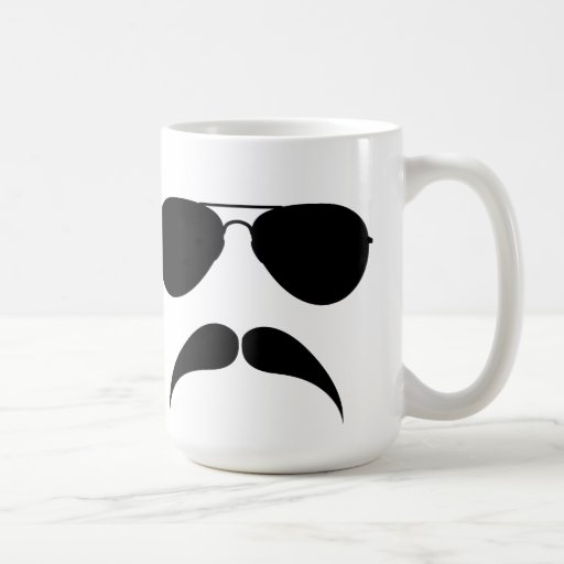 Schnurrbart-Flieger-Becher Kaffeehaferl