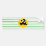 Schnurrbart Monocle smiley Autoaufkleber