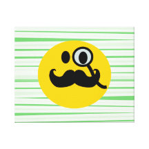 Schnurrbart Monocle smiley Leinwanddruck