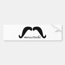 Schnurrbart moustache auto aufkleber