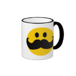 Schnurrbart-smiley (kundengerechte Hintergrundfarb Teetasse