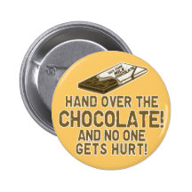 Schokolade Chocoholic Anstecknadelbutton