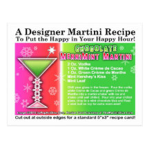 Schokolade MerriMint Weihnachtsmartini-Rezept Post Postkarten