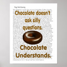 Schokolade versteht poster