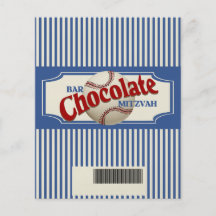 Schokoladen-Bar Mitzvah Baseball-Verpackung Individuelle Flyer