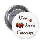 Schokoladen-Erdbeerknopf Button