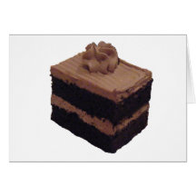 Schokoladen-Kuchen Grußkarte