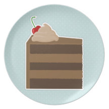 Schokoladen-Kuchen Flache Teller