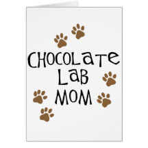 Schokoladen-Labrador-Mamma Grußkarte