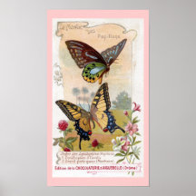 Schokoladen und Schmetterlings-Plakat
