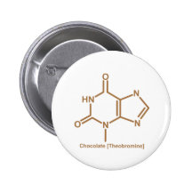 Schokoladentheobromin Anstecknadelbutton