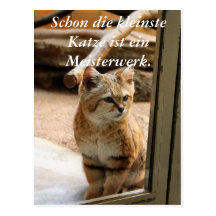 Schon die kleinste Katze ist ei... Postkarte