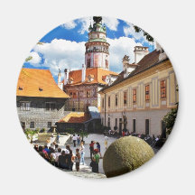 Schön gemalter Turm in Cesky Krumlov Stadt Magnete