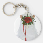 Schöne Braut mit den Rosen, die Entwurf Wedding si Schlüsselband