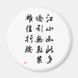 Schöne chinesische Kalligraphie - landen Sie Reich Magnete