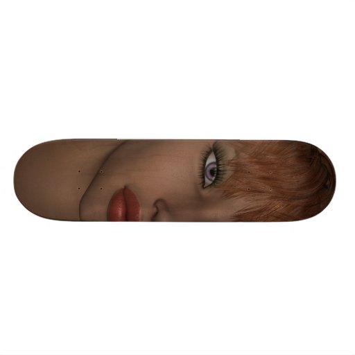 Schöne heiße Frauen-Modell-Digital-Kunst des Redhe Bedrucktes Skateboard