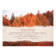 Schöne Herbst-Bäume, die Einladung Wedding sind