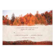 Schöne Herbst-Bäume, die Einladungs-uAwg Wedding s