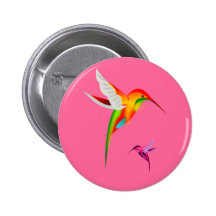 Schöne Kolibris (Colibri) Anstecknadelbuttons
