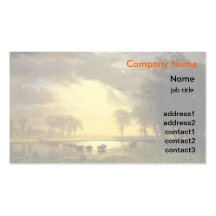 Schöne Kunst Alberts Bierstadt - die Büffel-Spur Visitenkarten