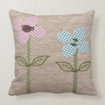 Schöne Leinwand-Blumen kissen