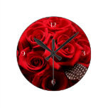 Schöne Rote Rosen Uhr