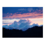 Schöne Sonnenuntergangpostkarte