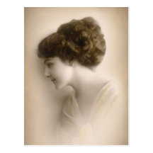 Schöne viktorianische Dame Portrait Postkarte