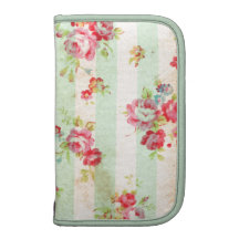 Schöne Vintage Rosen und andere Blumen Folio Planer