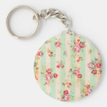 Schöne Vintage Rosen und andere Blumen Schlüsselanhänger