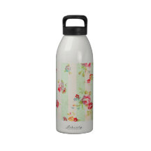 Schöne Vintage Rosen und andere Blumen Wasserflaschen