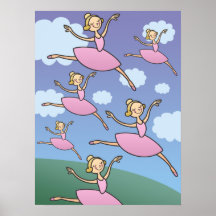 Schöner Ballerina-Druck Plakatdruck
