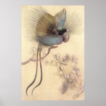 Schöner Paradiesvogel durch Warwick Goble Plakat