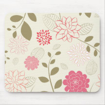 Schöner rosa Retro Vektor Browns Mousepad