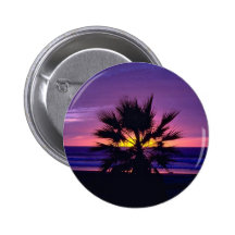 Schöner Sonnenuntergang: Auftrag-Strand, Kaliforni Anstecknadelbuttons