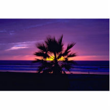 Schöner Sonnenuntergang: Auftrag-Strand, Kaliforni Foto Figur