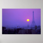 Schöner Sonnenuntergang: Roter Sonnenuntergang auf Poster