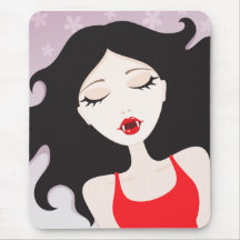 Schönes SchlafenVampirs-Mädchen mousepad